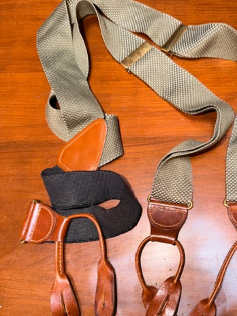 Vintage Green Suspenders